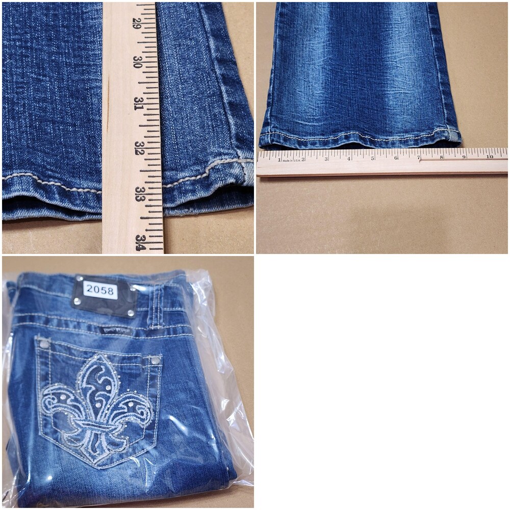 Trinity Ranch Jeans Womens 9 Blue Bootcut Embroidered Rhinestone Studded - Picture 16 of 16
